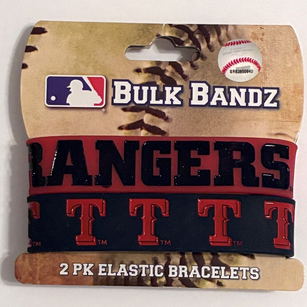 MLB Texas Rangers Wristbands 2Pk
